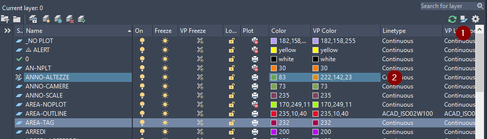 toggle layer override Highlight