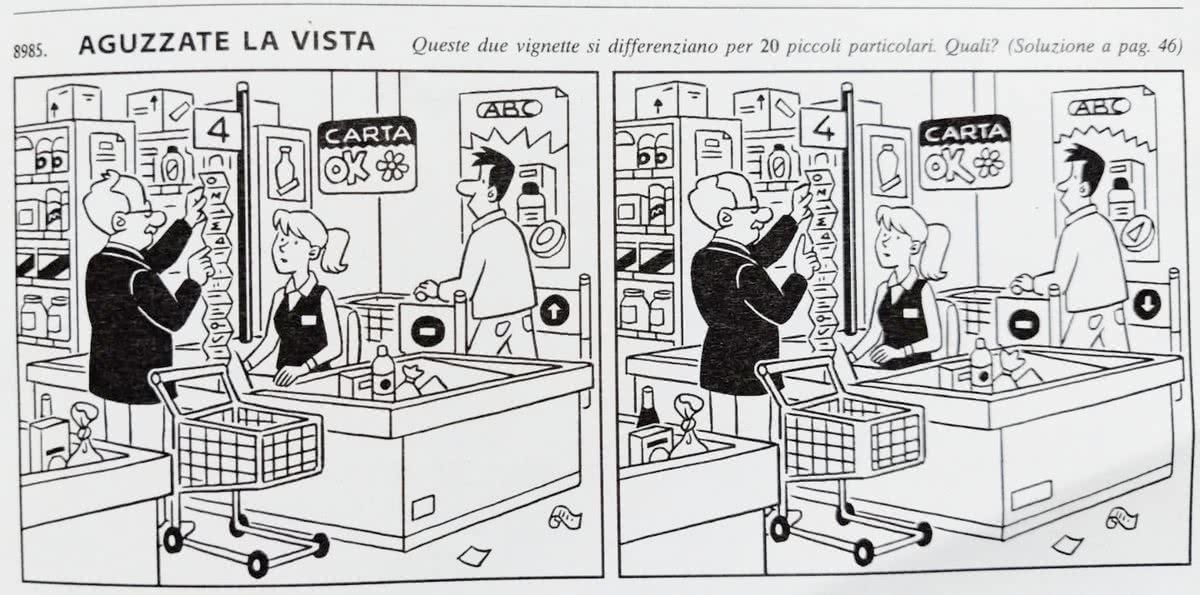 vignetta sul cercare le diffrenze
