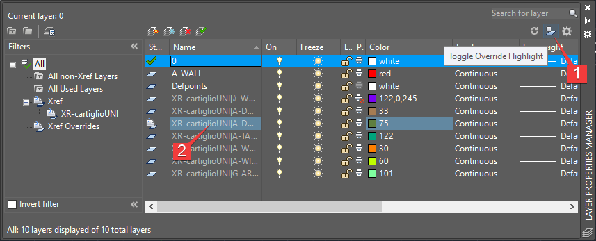 Layer overrides
